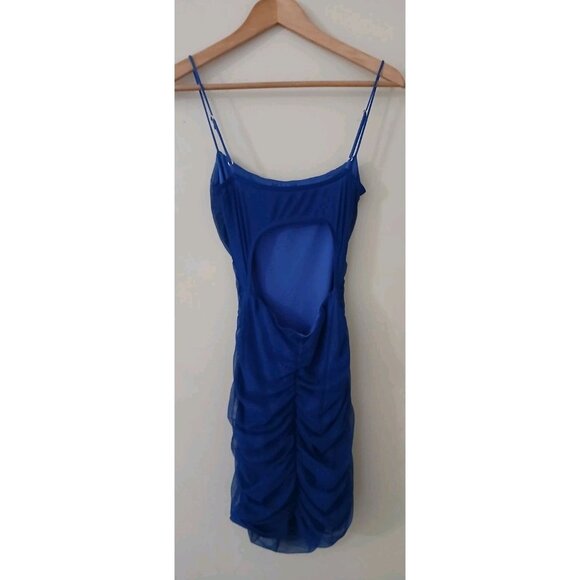 Lucy in the Sky Mesh Ruched Bodycon Mini Dress - Picture 6 of 9